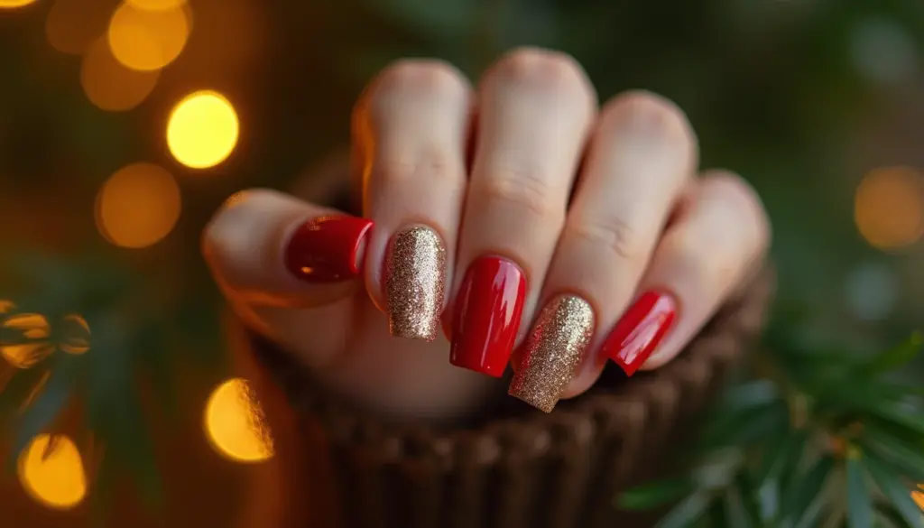 50 decoração de unha para natal simples e barata para arrasar