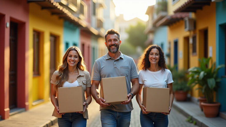 CEP por Rua ou CEP Geral: Entenda a Diferença Pessoas brasileiras recebendo entregas com sorrisos, simbolizando a precisão do CEP.