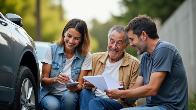 7 escolhas que quem cuida da mente, do carro e da carteira já fez antes de precisar Pessoas brasileiras diversas cuidando de suas vidas de forma proativa: carro, saúde e finanças.