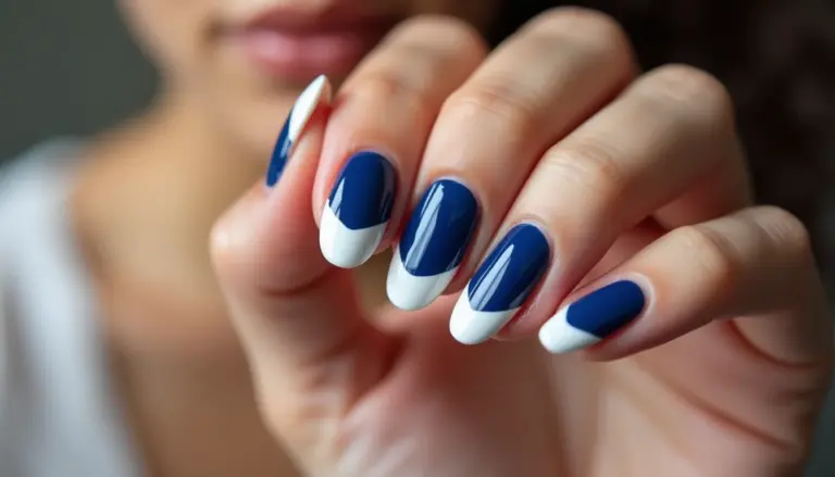 35 Unha Azul Com Francesinha: Ideias Lindas Para 2026
