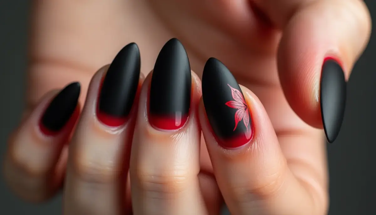 41 Unha Preta com Vermelho: Ideias Sofisticadas e Fáceis de Fazer 41 Unha Preta com Vermelho: Ideias Sofisticadas e Fáceis de Fazer