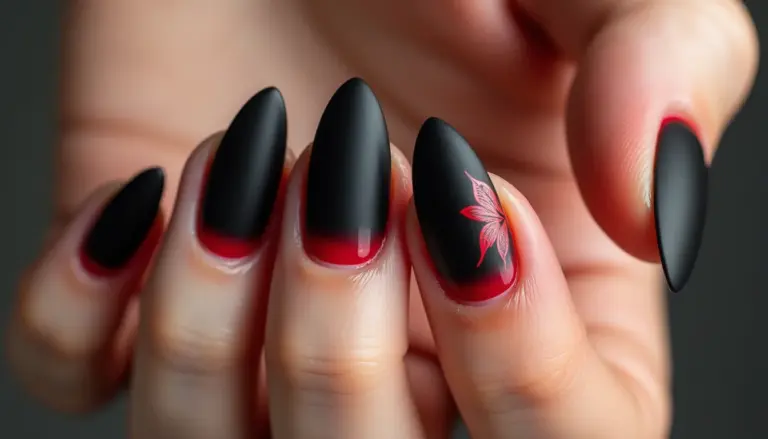 41 Unha Preta com Vermelho: Ideias Sofisticadas e Fáceis de Fazer