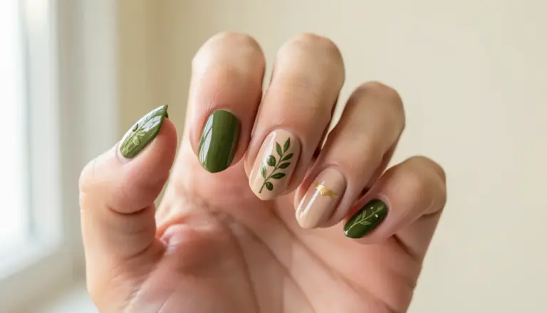 32 Ideias de Unhas Decoradas Verde Oliva para 2026