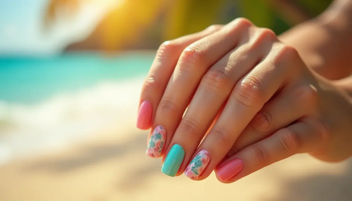 35 Ideias de Unhas Praia que Duram o Verão Inteiro