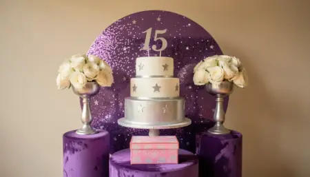 10 Decorações de 15 Anos Roxas Simples (Para Copiar)