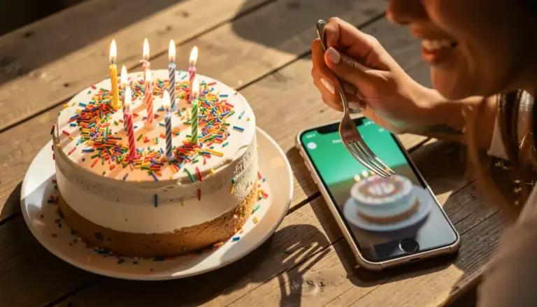 34 Mensagem de Aniversário com Bolo para WhatsApp para Copiar