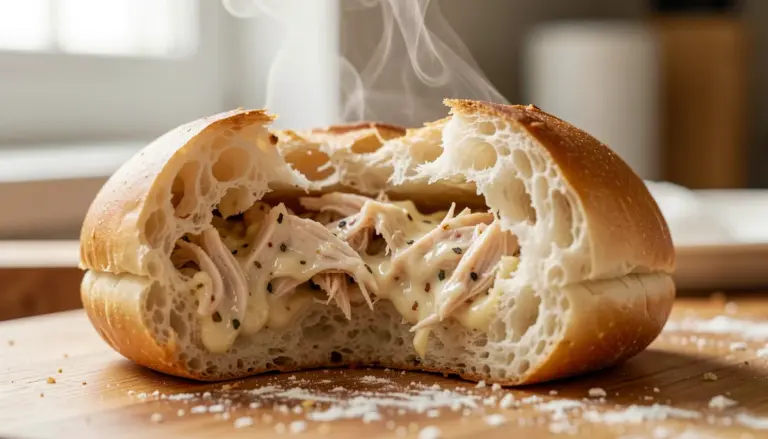 Pão com Recheio de Frango Cremoso e Fofinho em 6 Passos