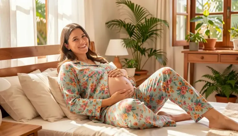 33 Ideias de Pijama Feminino Gestante com Abertura para Amamentar