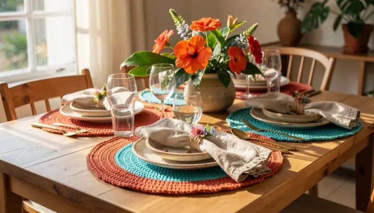 43 Ideias de Sousplat de Crochê para uma Mesa Posta dos Sonhos