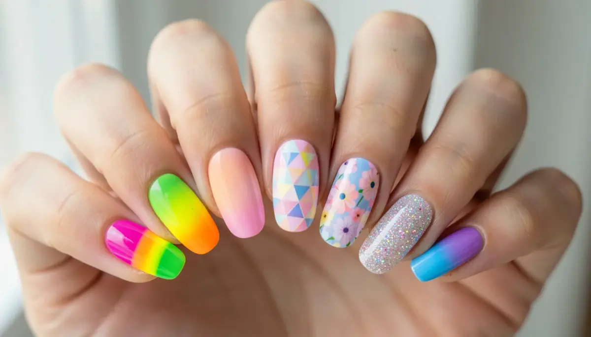 45 Unhas Postiças Coloridas Lindas e Fáceis de Usar