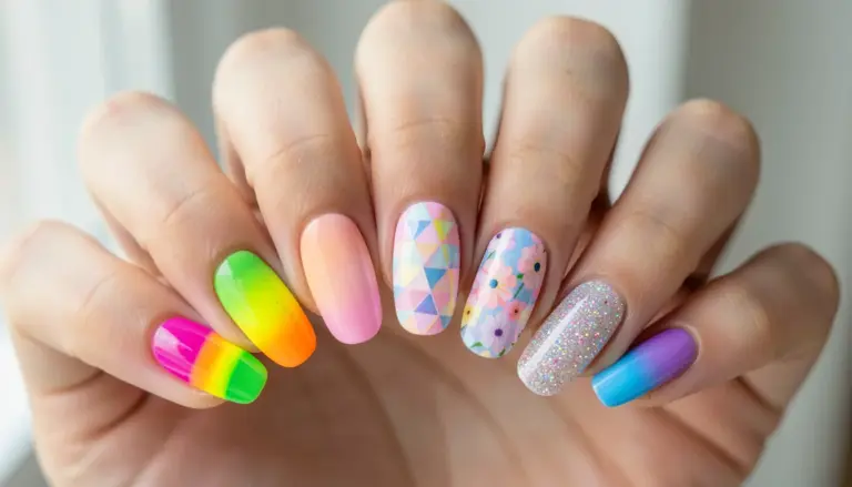 45 Unhas Postiças Coloridas Lindas e Fáceis de Usar