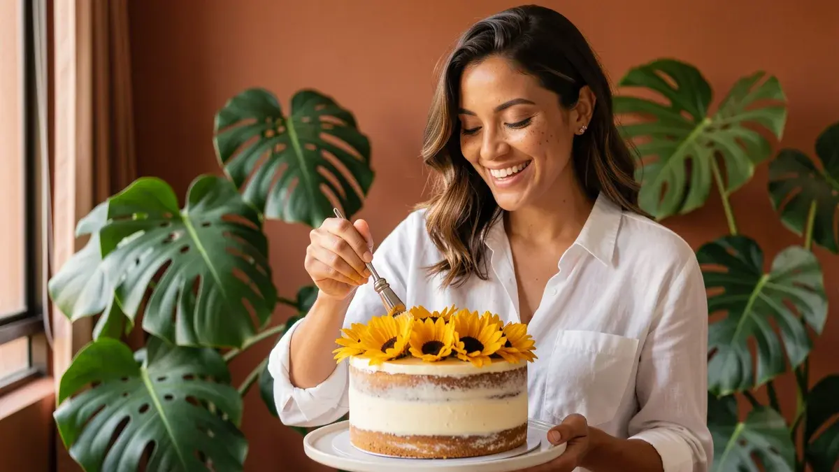 Como Decorar um Bolo Girassol Sem Ser Confeiteira Como Decorar um Bolo Girassol Sem Ser Confeiteira