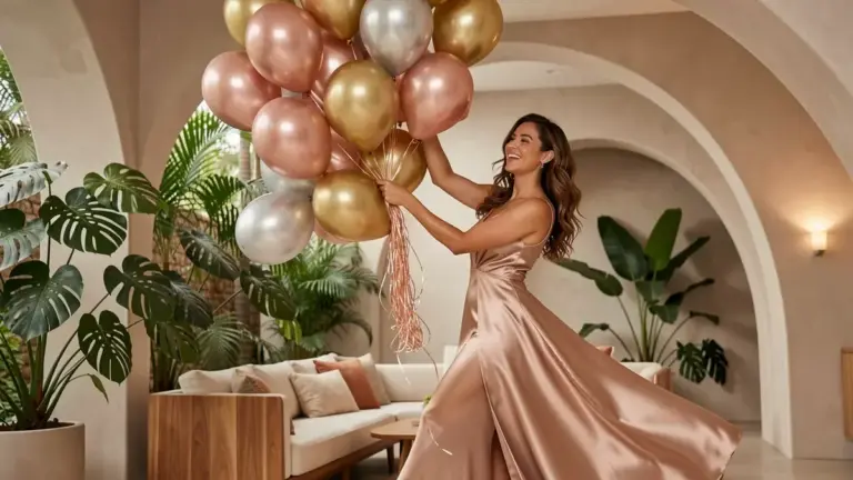 decoracao com balao metalizado