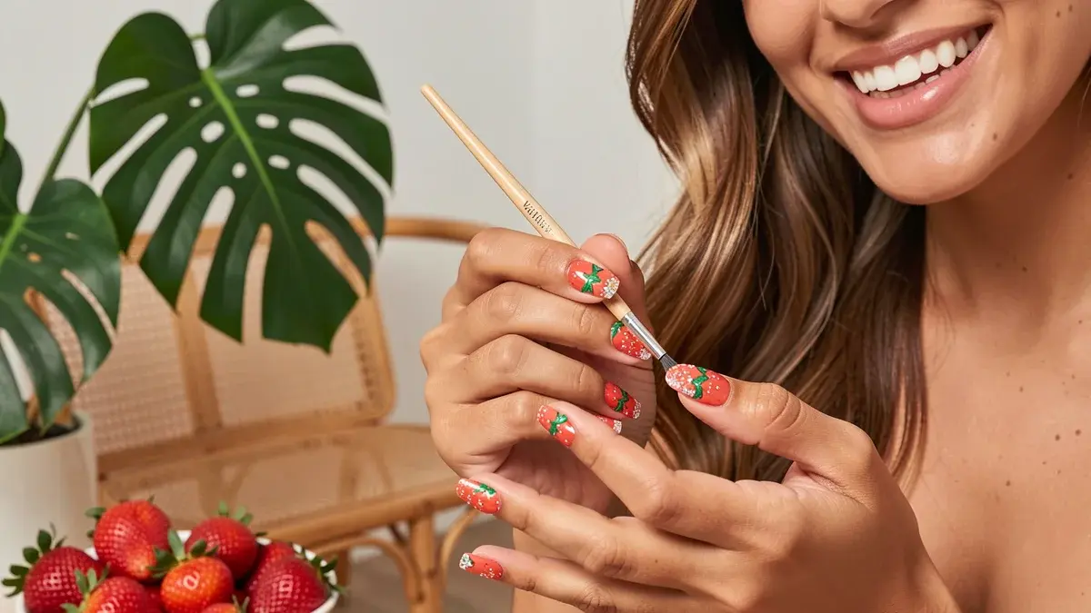 Decoração da Moranguinha: Como Fazer nas Próprias Unhas Decoração da Moranguinha: Como Fazer nas Próprias Unhas