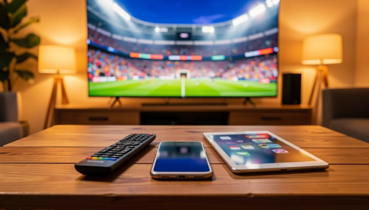 Assistindo jogos ao vivo em vários dispositivos